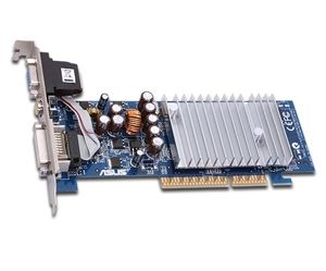 Grafische kaart nVidia GeForce 6200 128MB DDR AGP 8x DVI VGA S-VIDEO NV44 Board ASUS